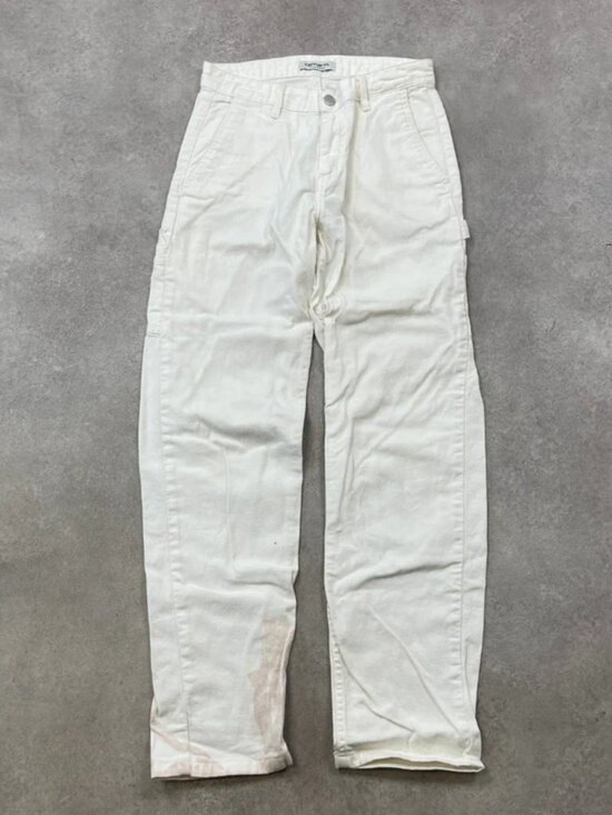 Pants - Carhartt Carpenter Workwear Cargo Trousers S - White
